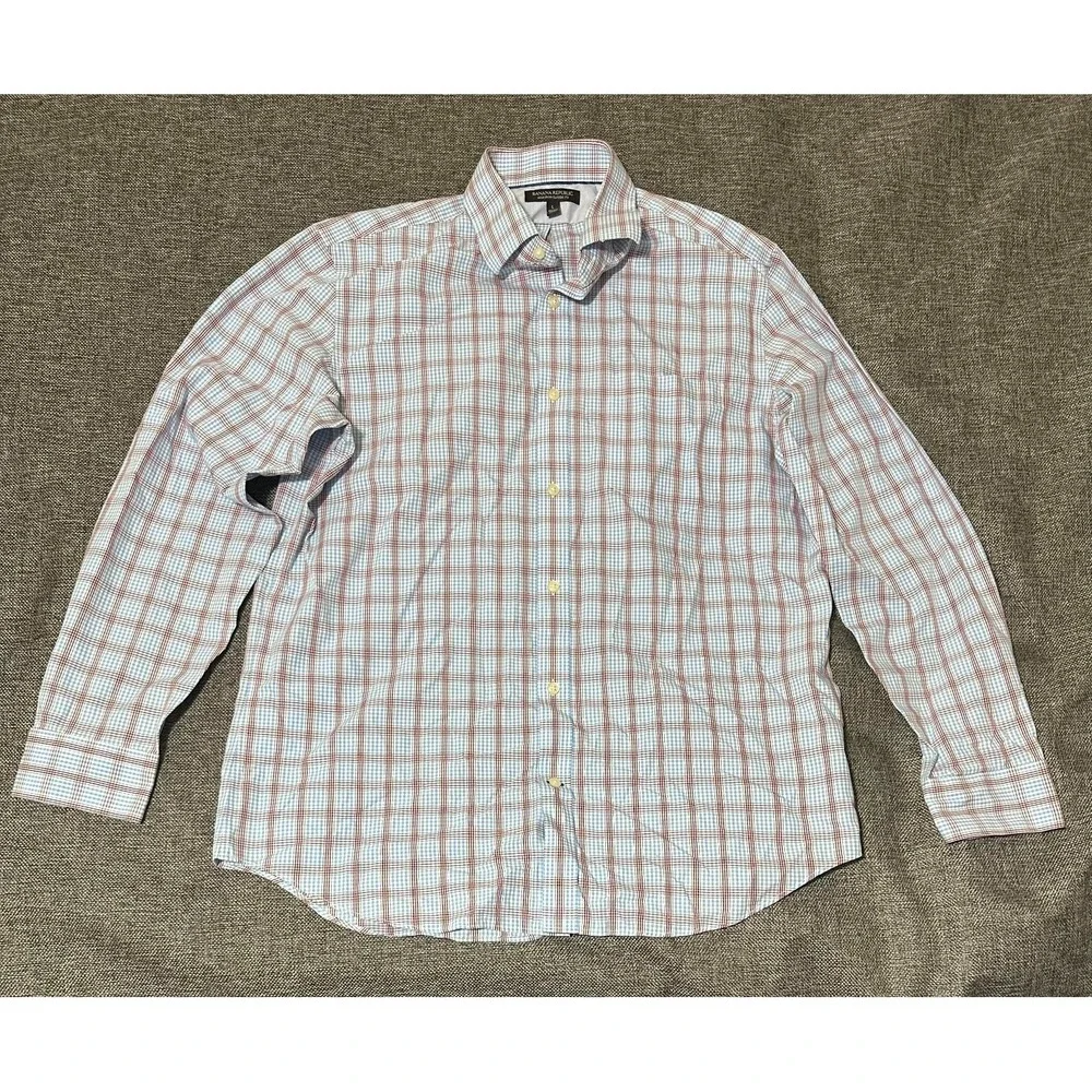 Banana Republic Classic‎ Fit Men's L Plaid Long Sleeve Shirt
